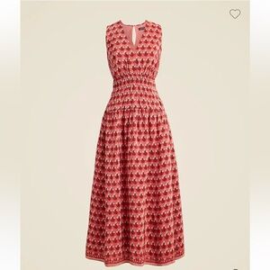 J.Crew | Hyacinth dress in block-print crepe de chine